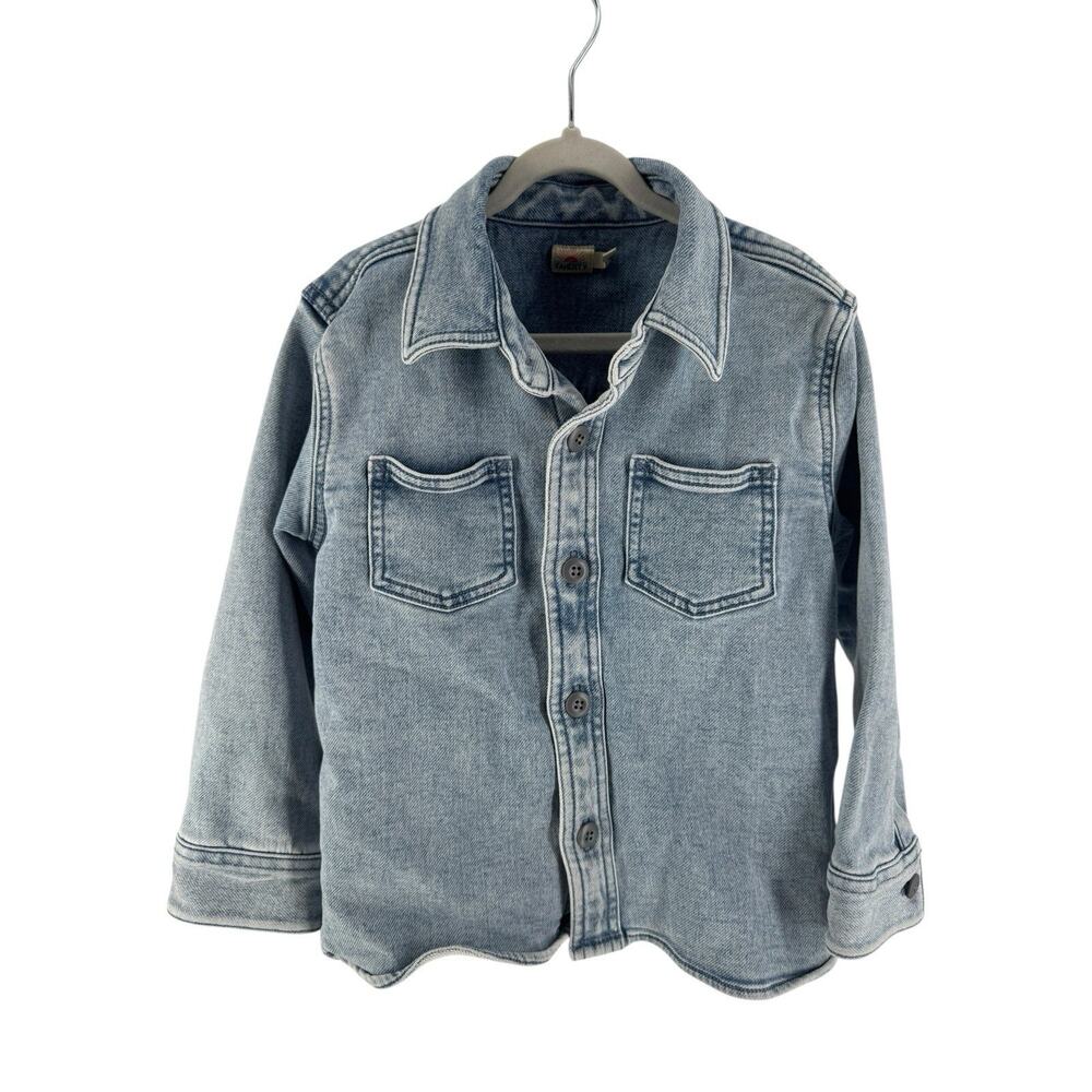 Faherty Kids Boys Denim Shacket Shirt Jacket Size 5
